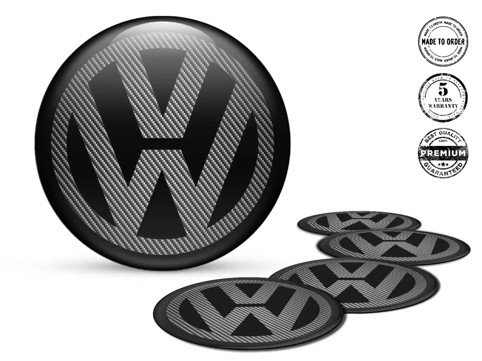 VW Emblemas de Rueda Estilo Etiquetas de Cúpula Alta Calidad